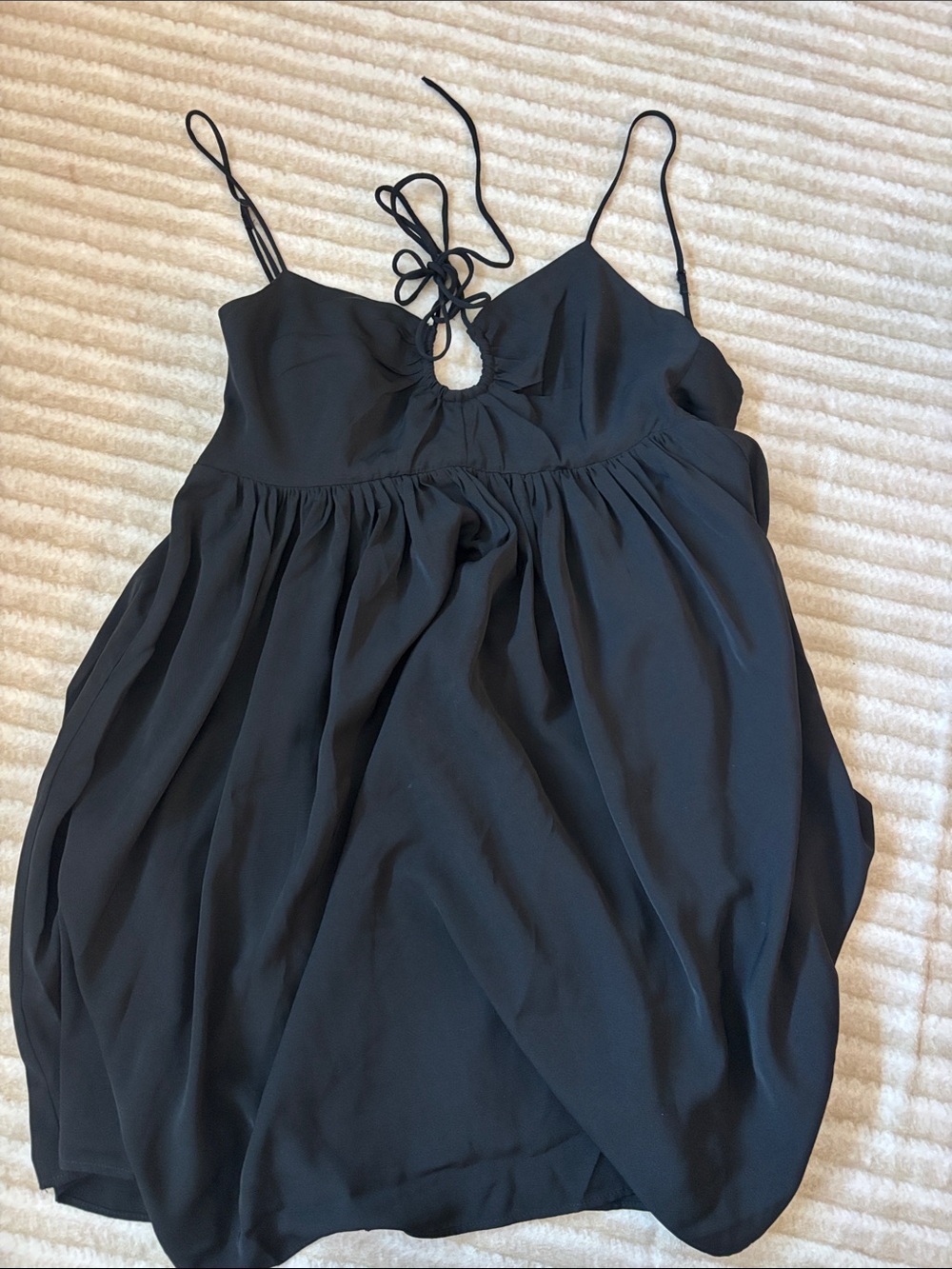 Abercrombie & Fitch Black Spaghetti Strap Mini Dress